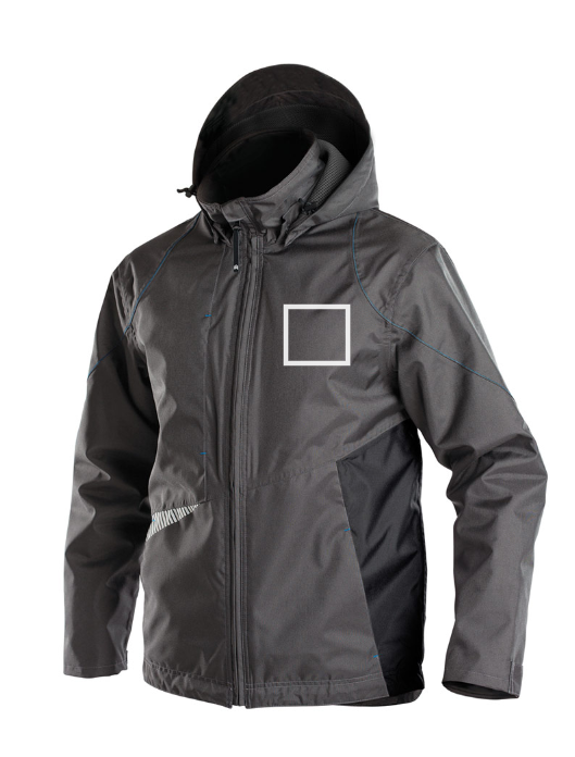 Allwetterjacke Hyper Anthrazitgrau/schwarz