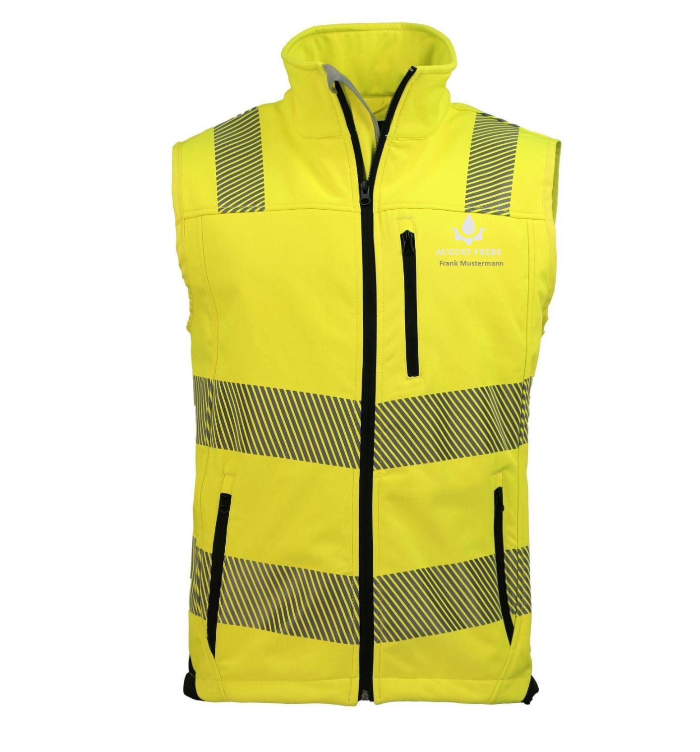 Warnschutz-Softshellweste gelb-schwarz (AF)